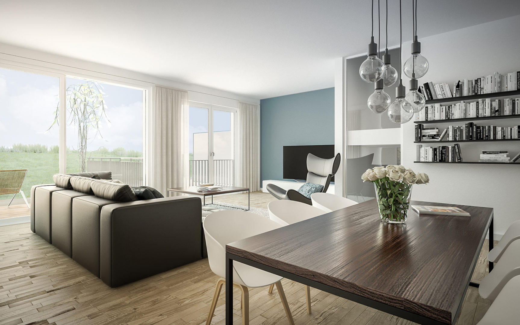 Hähnlein und Krönert | BONUM12 - Haus G-L - Wohnzimmer